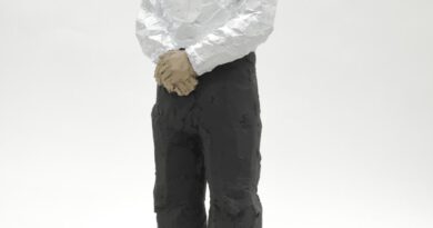 Stephan Balkenhol neue Bronzeskulpturen 2026 erschienen Mann mit weißem Hemd und schwarzer Hose – Venus | FRANK FLUEGEL GALERIE