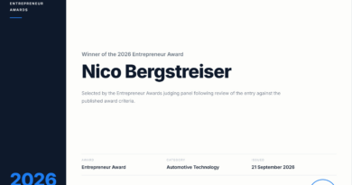 Nico Bergstreiser erhält Entrepreneur Award 2026
